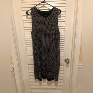 J. Jill Medium Black and White Tank Top Dress